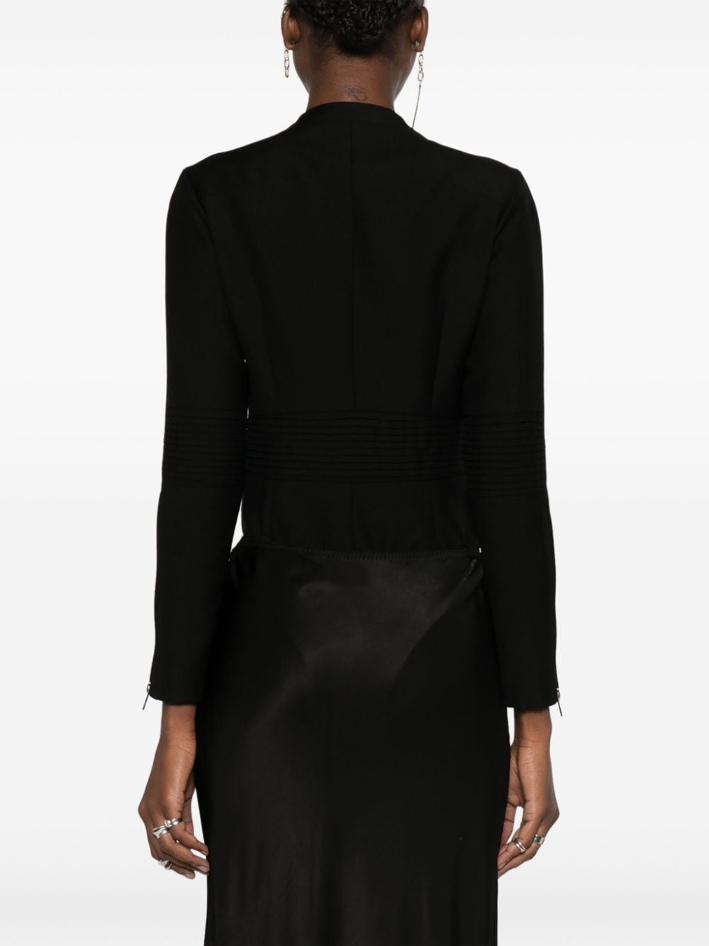 pintuck-detailing tailored bodysuit - 4