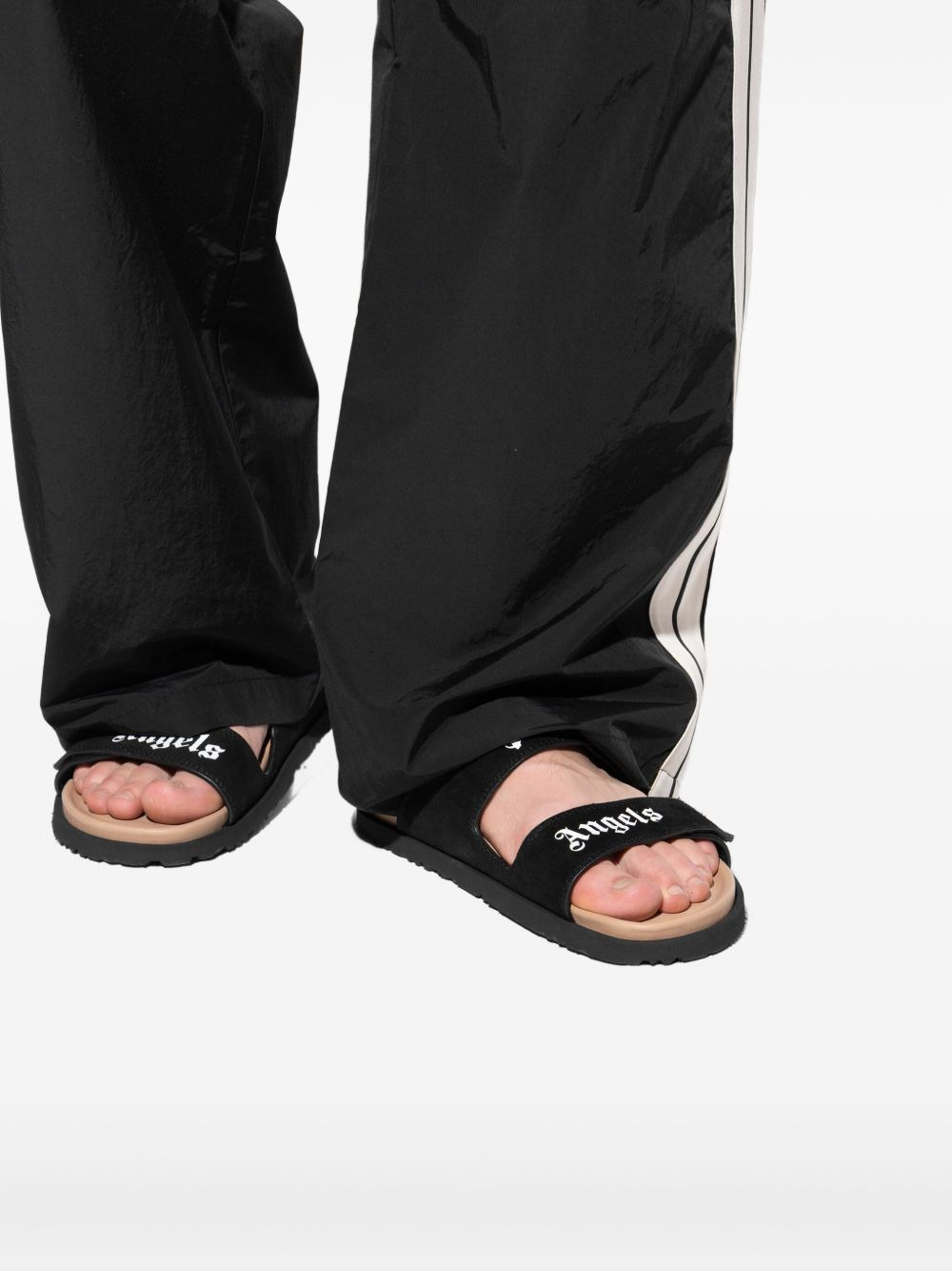double-strap logo sandals - 5