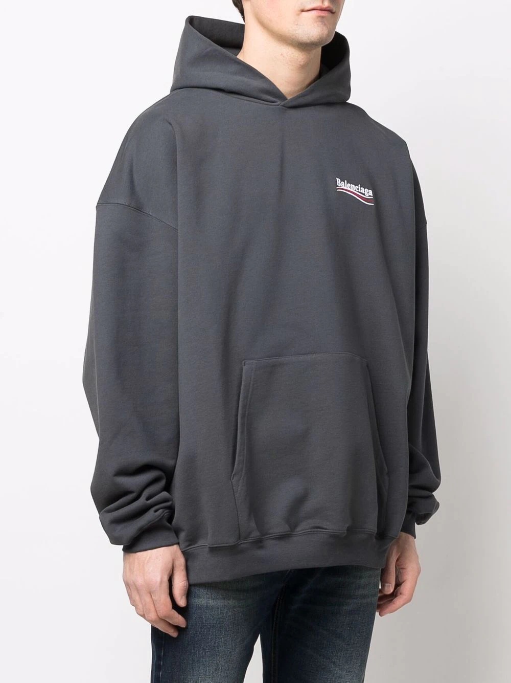 Large Fit logo-print hoodie - 5