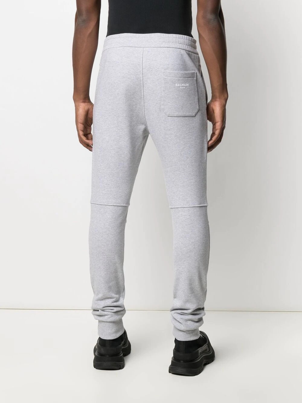 flock ribbed logo track pants - 4