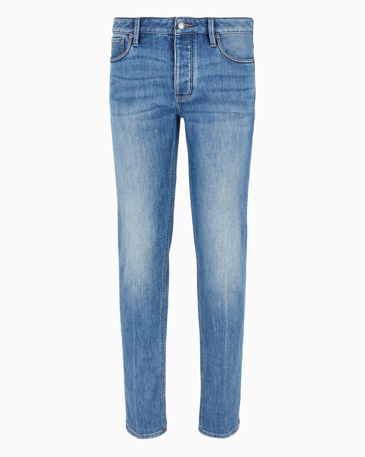 J75 Slim-fit, stone-washed denim jeans with fleece lining - 1