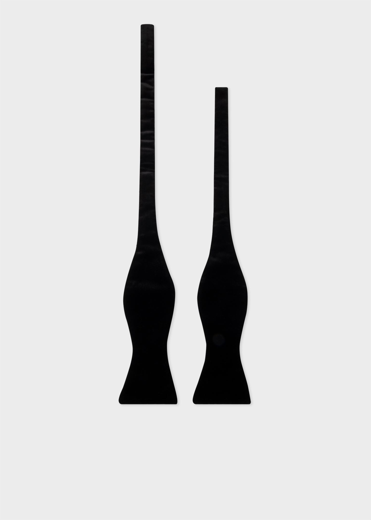 Men's Black Velvet Bow Tie - 4