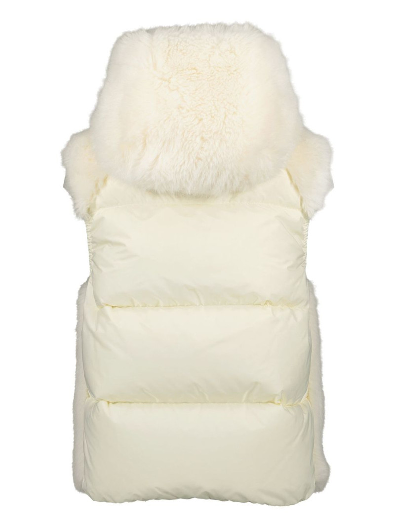 Moncler Grenoble shearling hooded gilet outlook