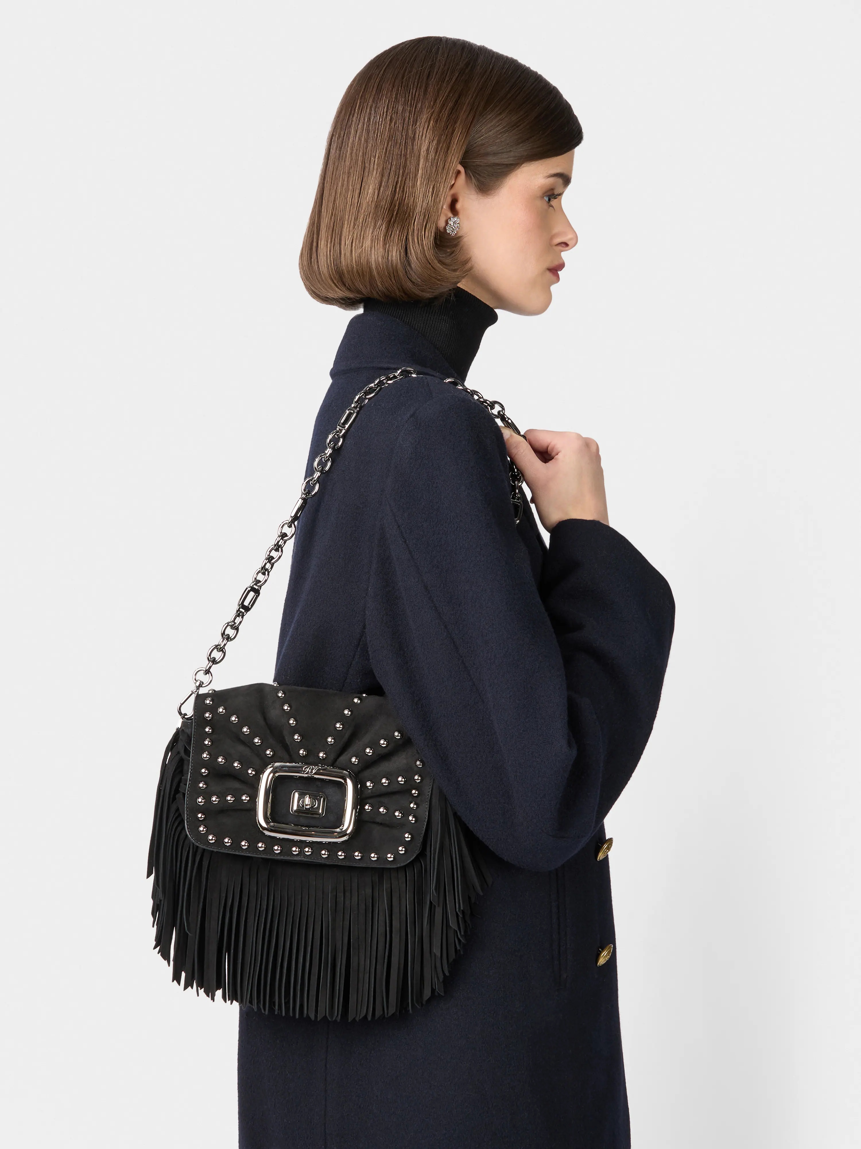 Viv' Choc Mini Bag in suede - 9