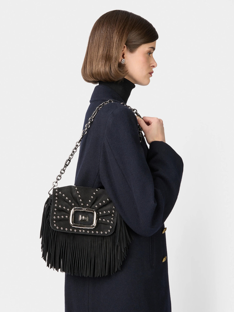 Viv' Choc Mini Bag in suede 9