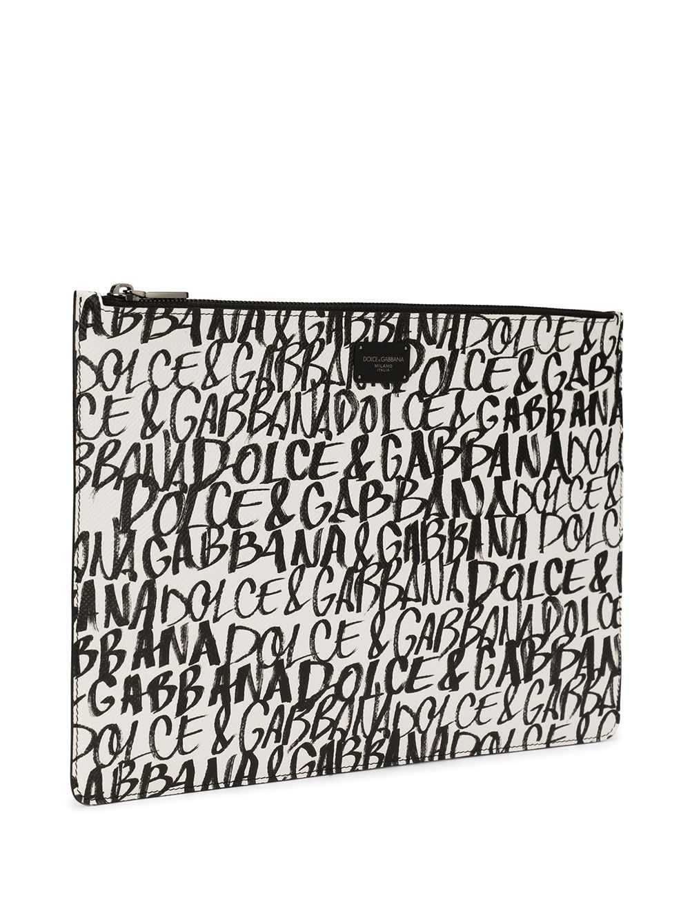 graffiti print zipped clutch - 3