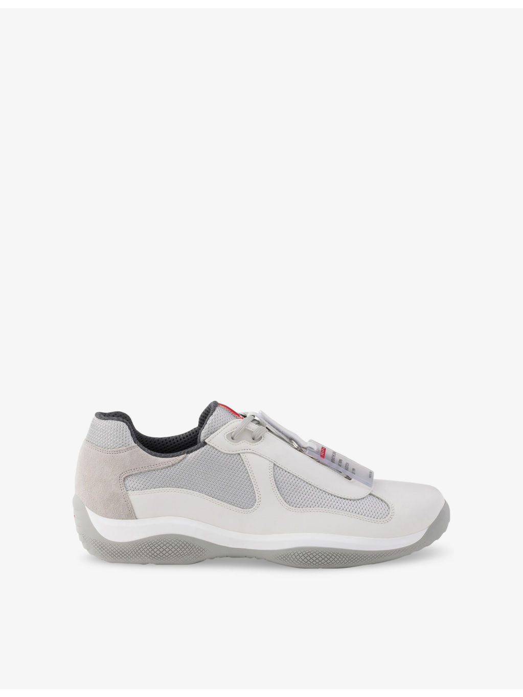 America's Cup ring-embellished leather and mesh low-top trainers - 1