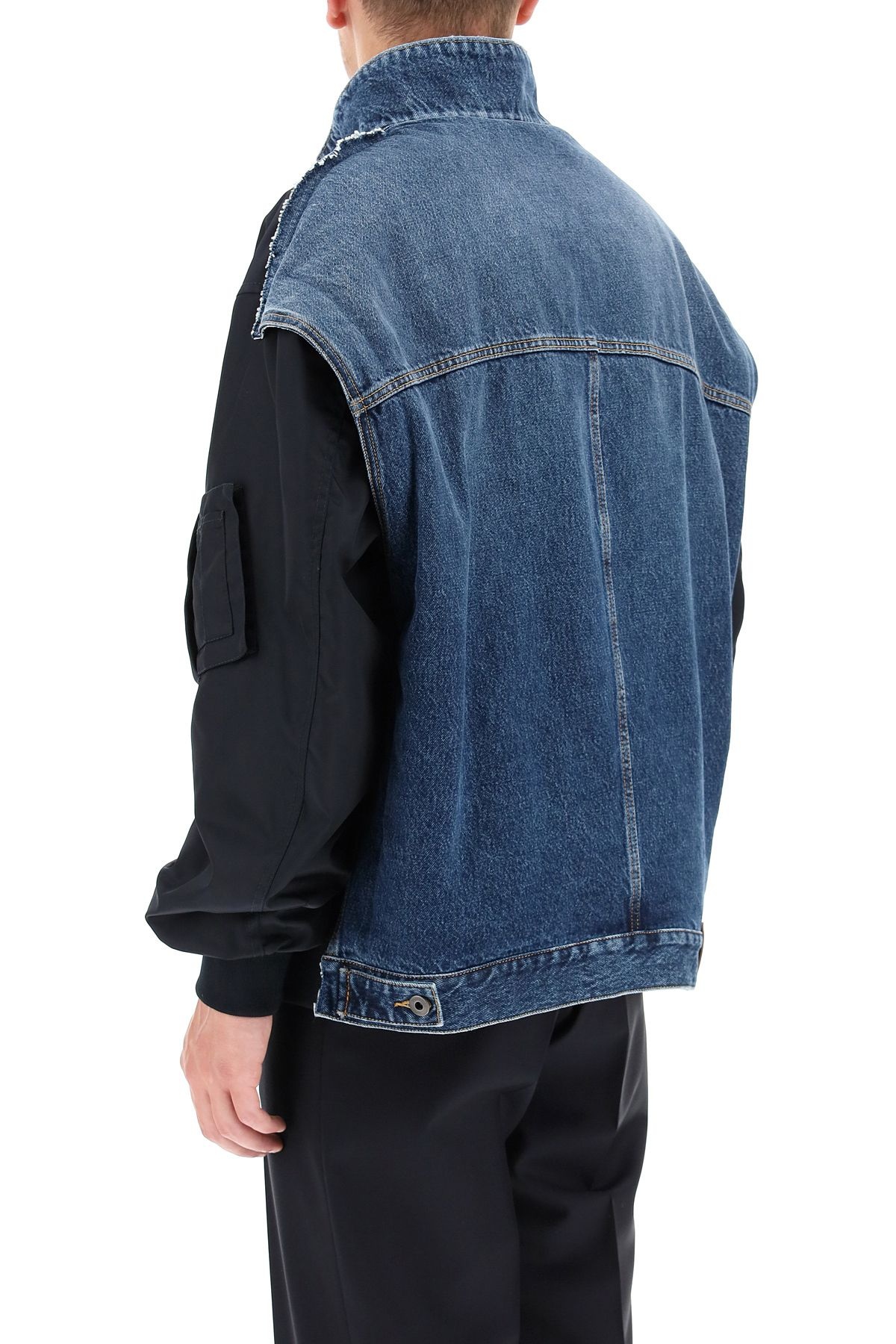 DENIM BACK BOMBER - 4