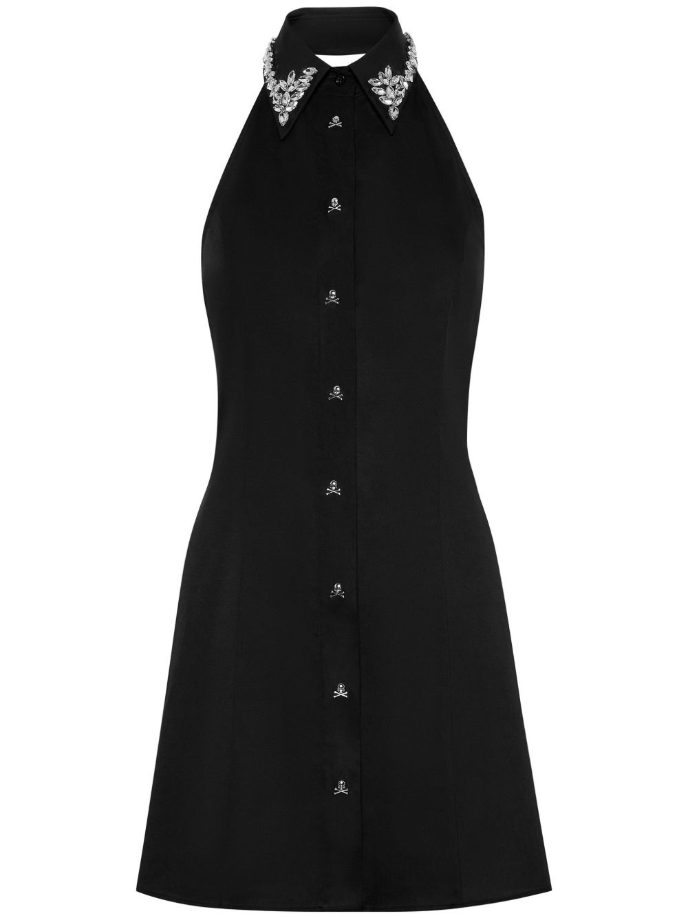 crystal-embellished sleeveless minidress - 1