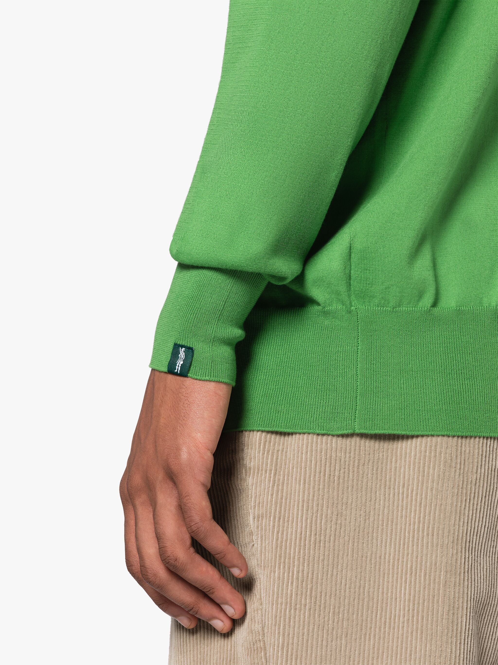 GREEN COTTON CARDIGAN - 6