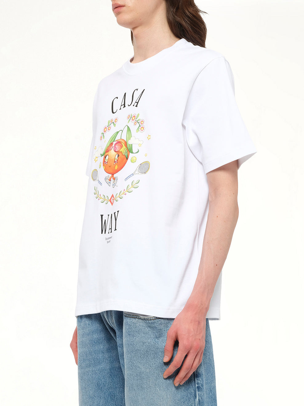 Casa Way Kawaii Printed T-Shirt in White - 3
