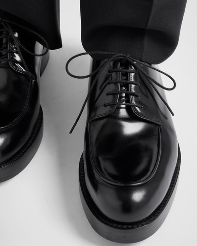 Prada Brushed leather derby shoes outlook