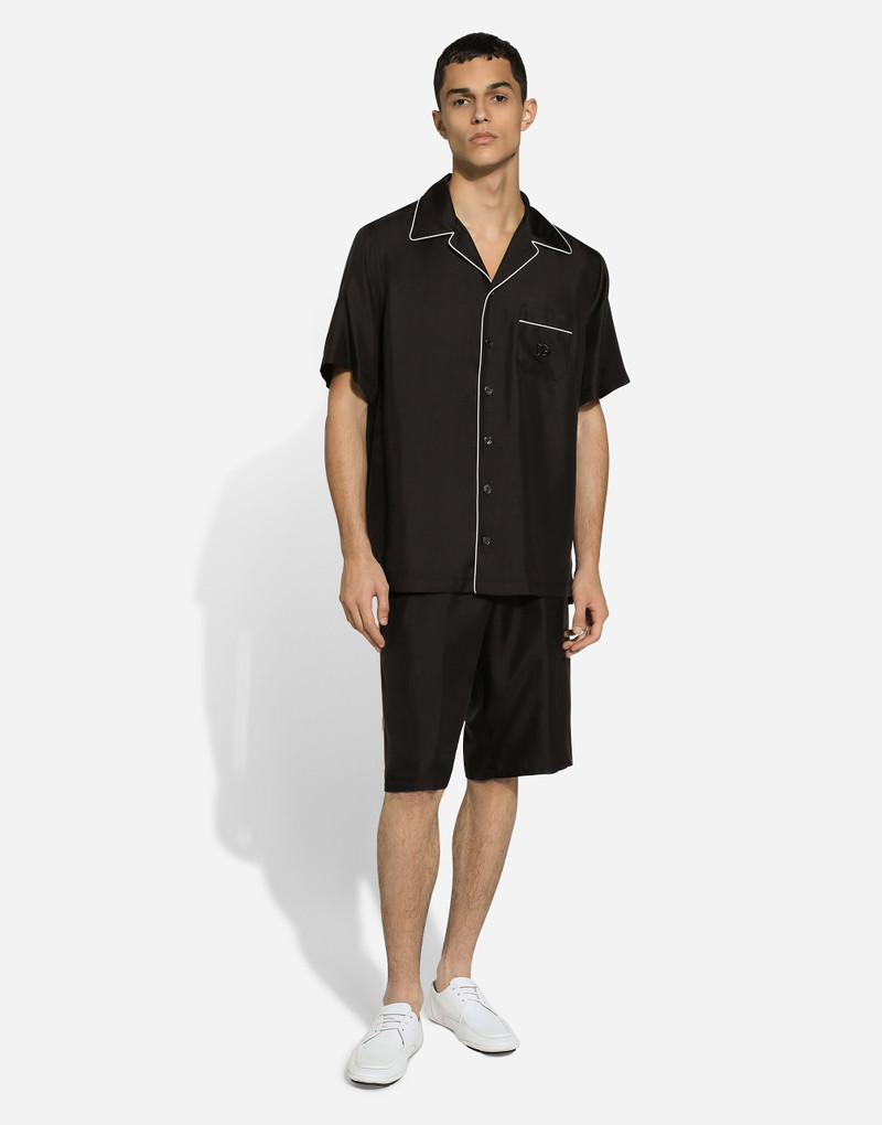 Dolce & Gabbana Embroidered silk jogging shorts outlook