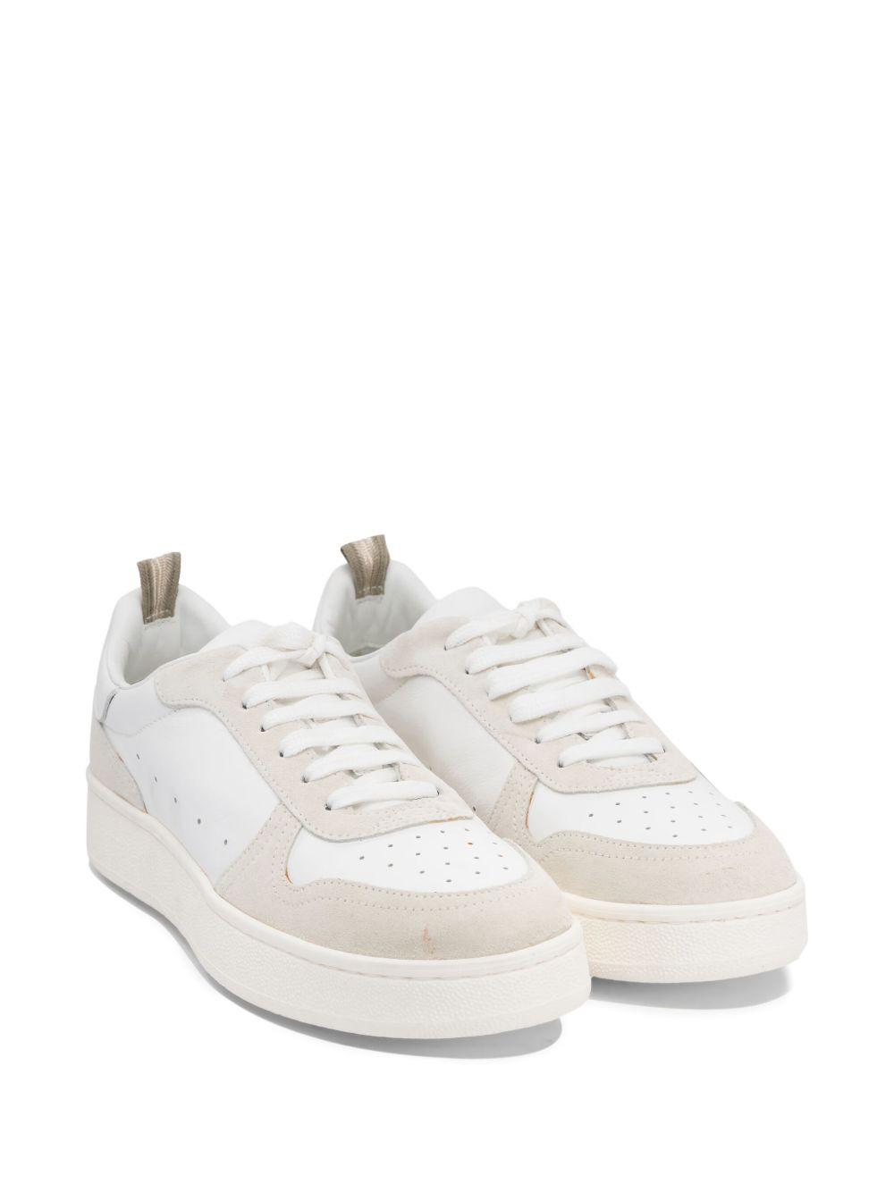 perforated suede leather trainers - 2