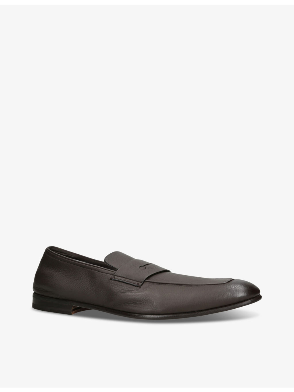 L'Asola almond-toe leather penny loafers - 3