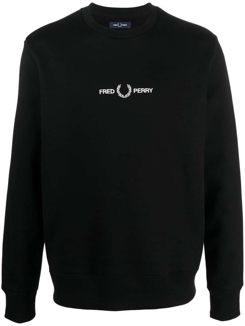 logo-embroidered crew-neck sweatshirt 1