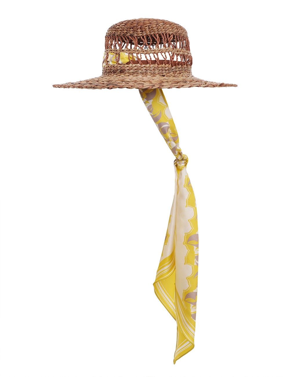 VENTED WICKER BOATER - 3