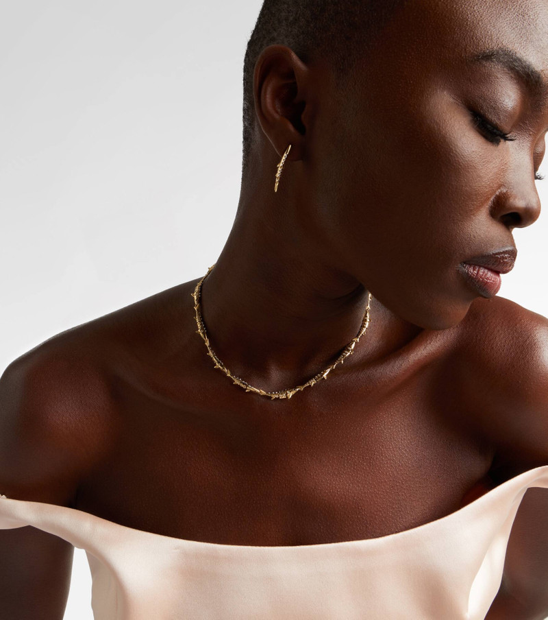 Yvonne Léon Marlin 9kt gold necklace with diamonds outlook