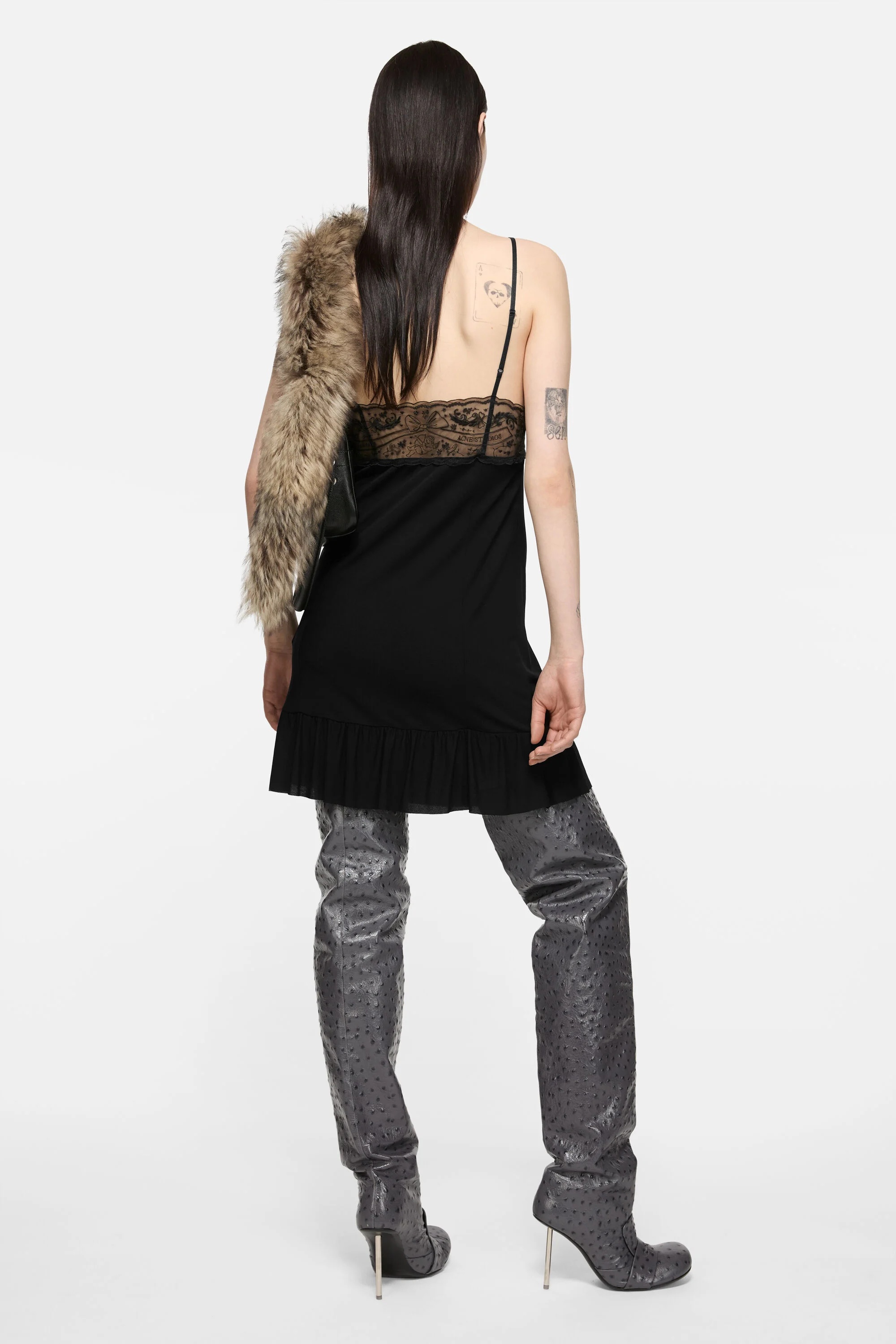 Strap dress - Black - 3