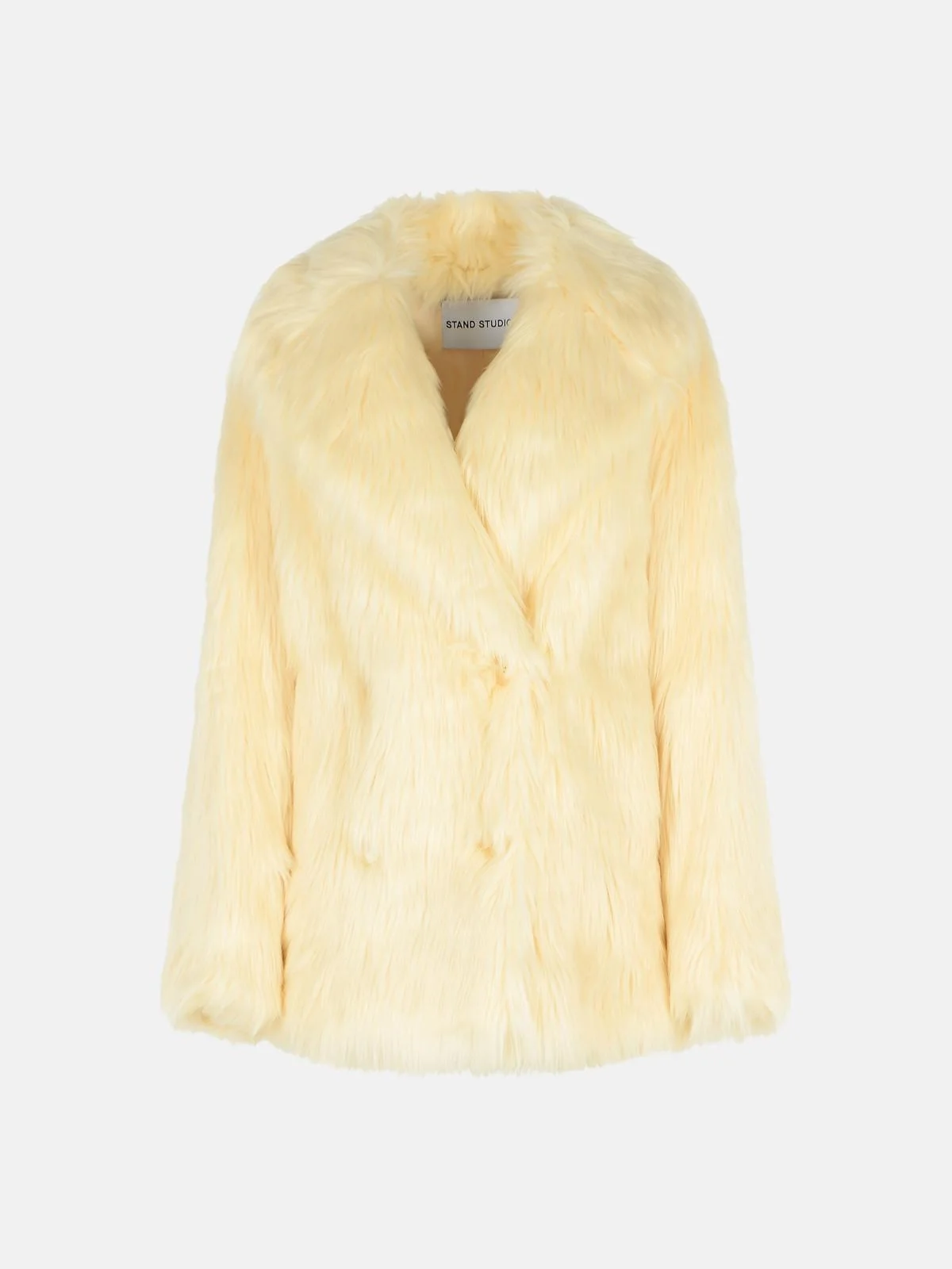 'KATALINA' WHITE FAUX FUR COAT - 1