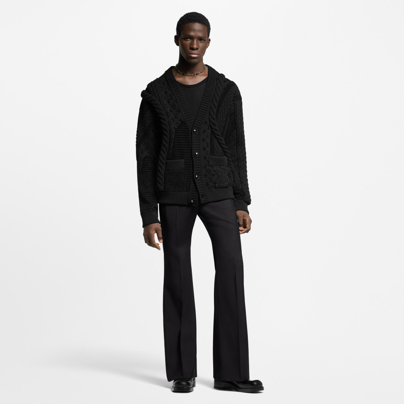 Louis Vuitton Chunky Wool-Blend Cable Cardigan outlook