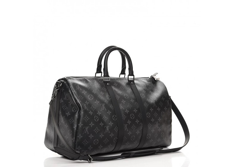 Louis Vuitton Louis Vuitton Keepall Bandouliere Monogram Eclipse (Without Accessories) 45 Black/Grey outlook