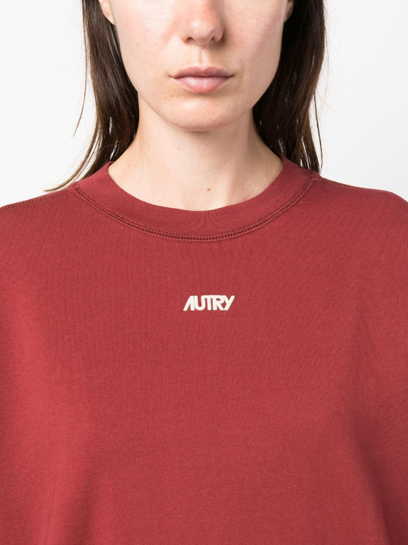 logo-embroidered 코튼 스웨터 5