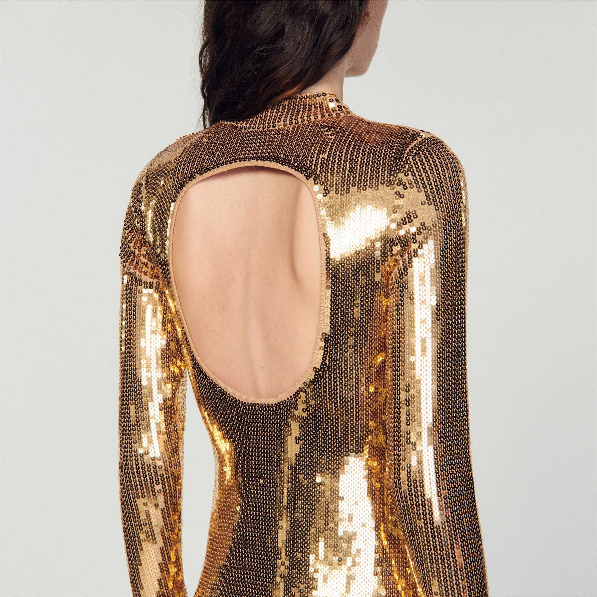 SEQUIN MIDI DRESS - 4
