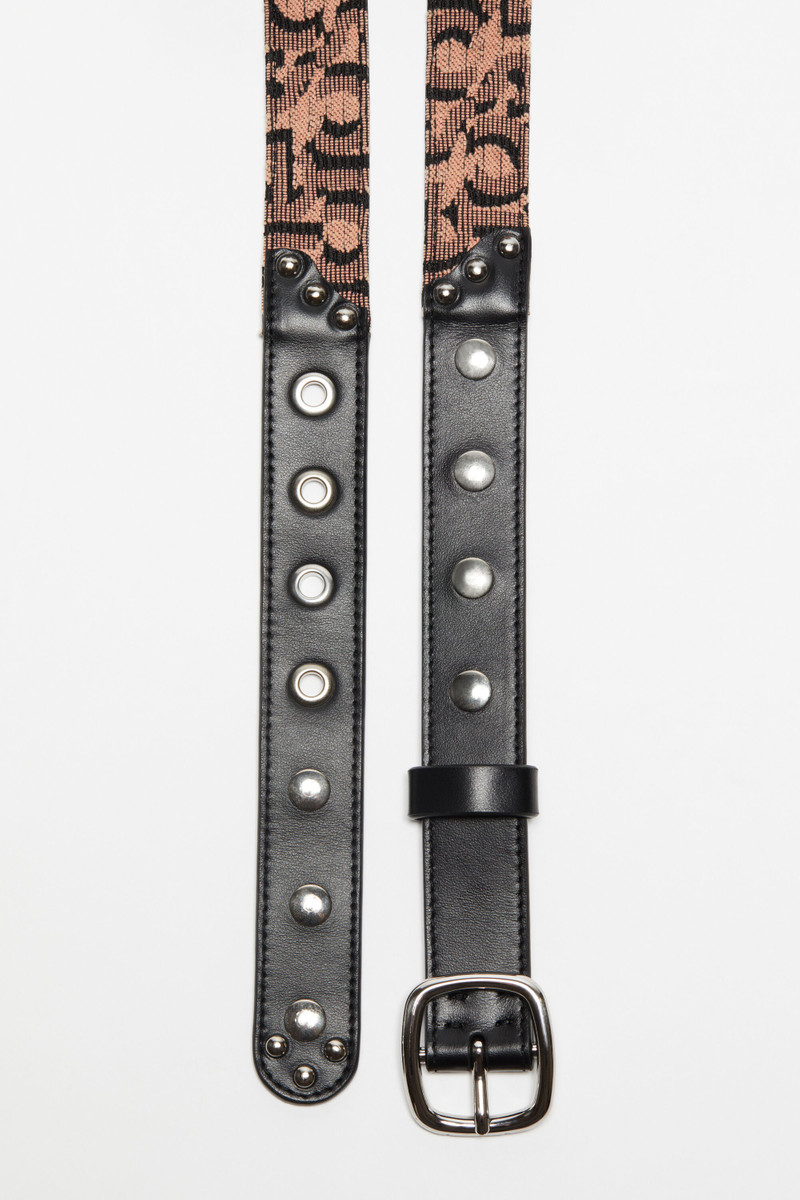 Monogram buckle belt - Pink/black 4