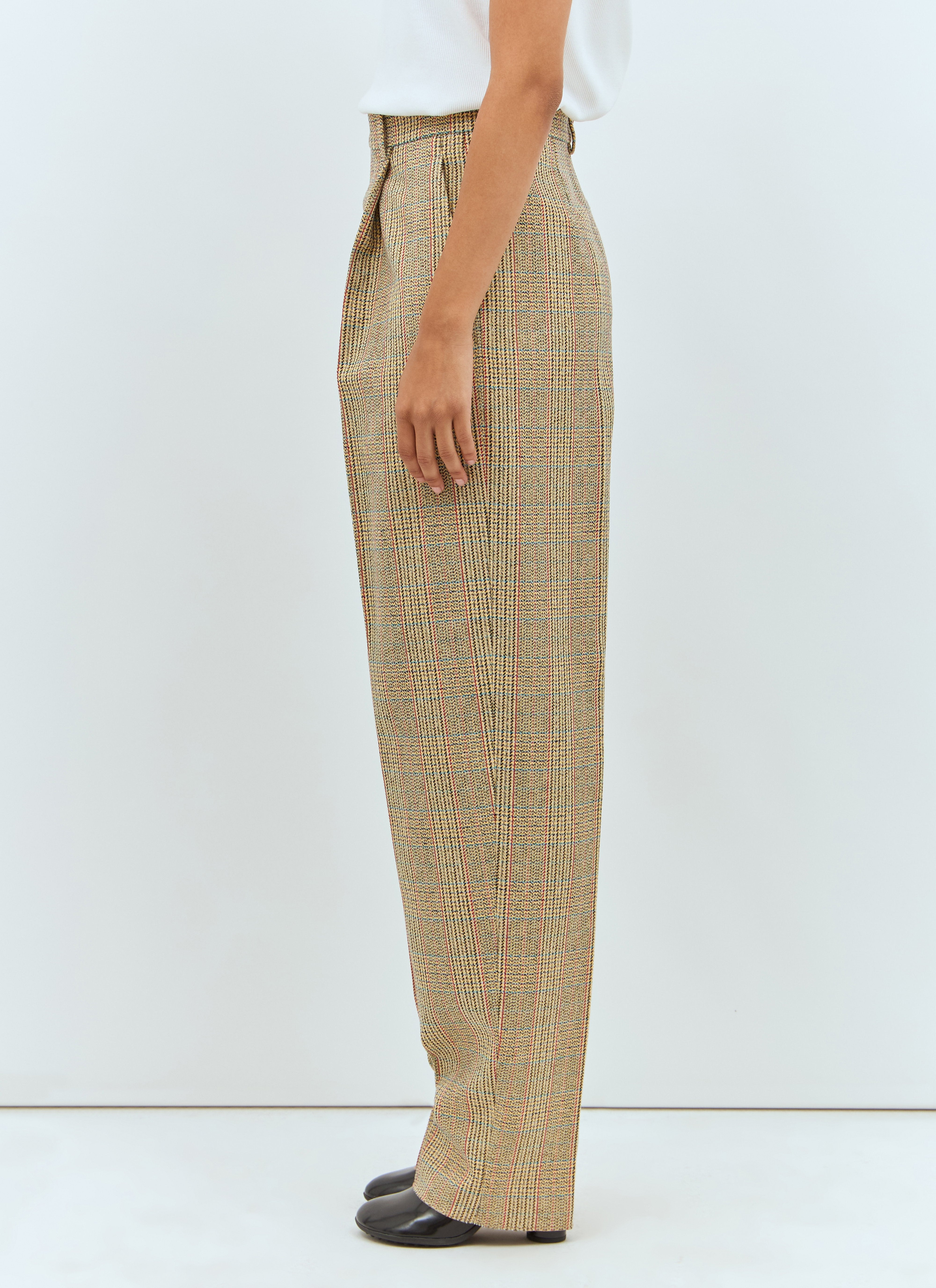 Bottega Veneta Women Prince Of Wales Tweed Pants - 2