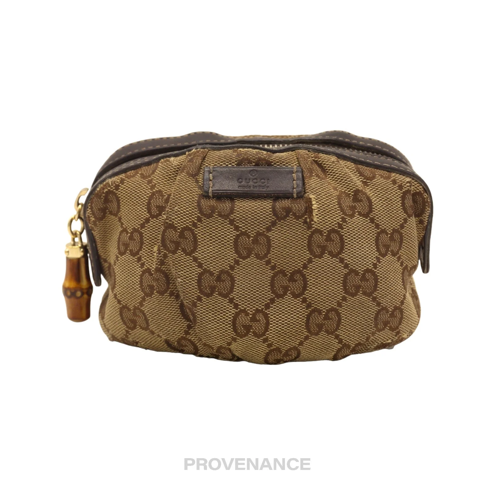Gucci Zip Pouch - GG Canvas Bamboo - 1