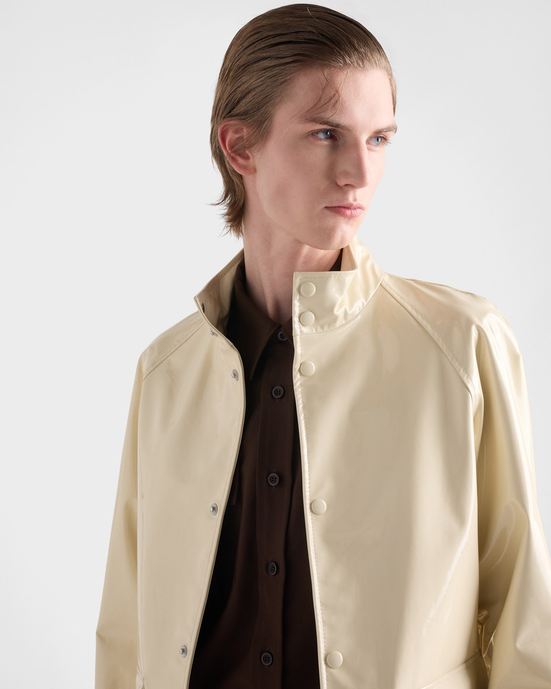 Shiny nappa leather caban jacket 3