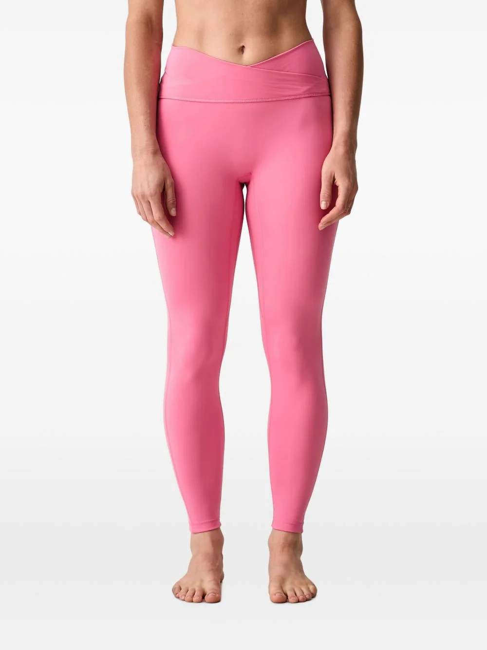 logo-print crossover-waist leggings - 1