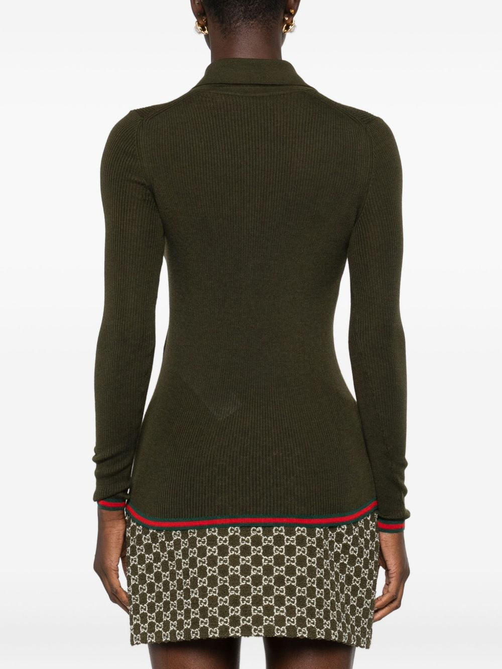 ribbed polo top - 4