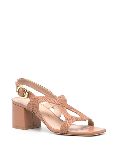 Stuart Weitzman Wovette 70mm leather sandal outlook