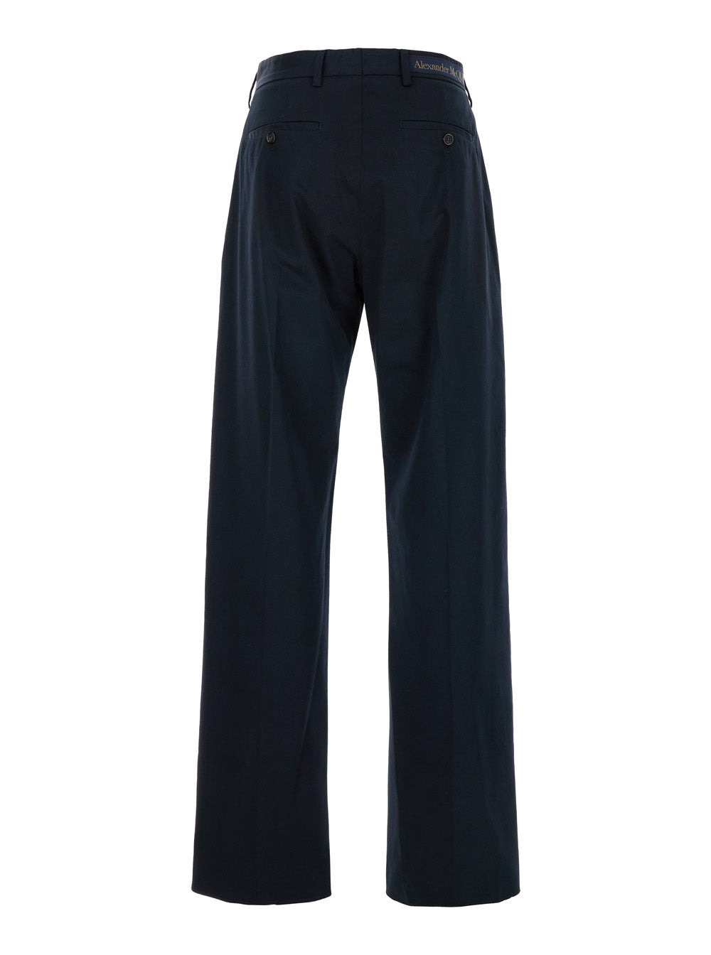 Alexander Mcqueen Men Blue Straight Tailored Pants In Cotton Man - 2