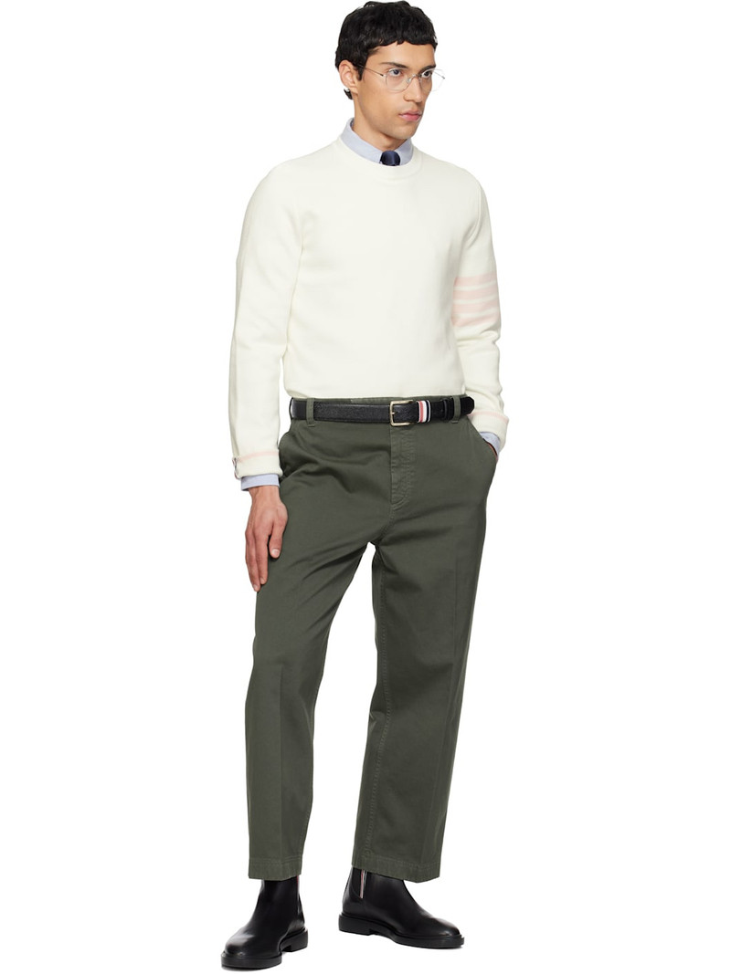 Thom Browne Off-White Milano Stitch 4-Bar Sweatshirt outlook