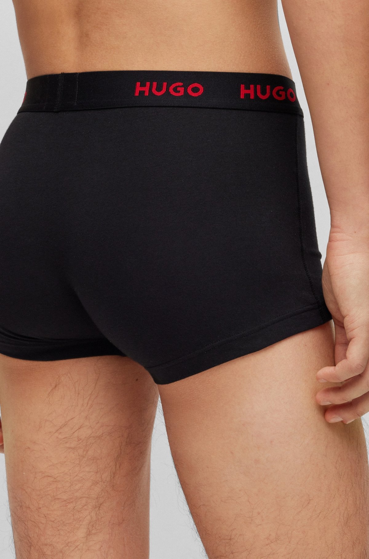 TRIPLE-PACK OF STRETCH-COTTON TRUNKS WITH LOGO WAISTBANDS - 5