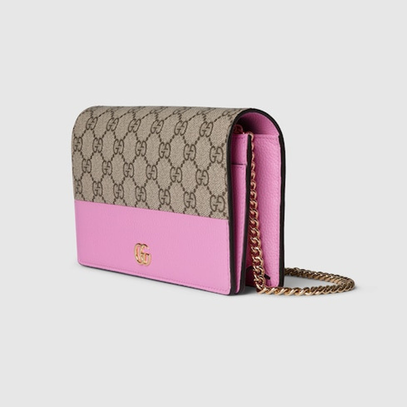 GUCCI GG Marmont bi-color wallet on chain outlook