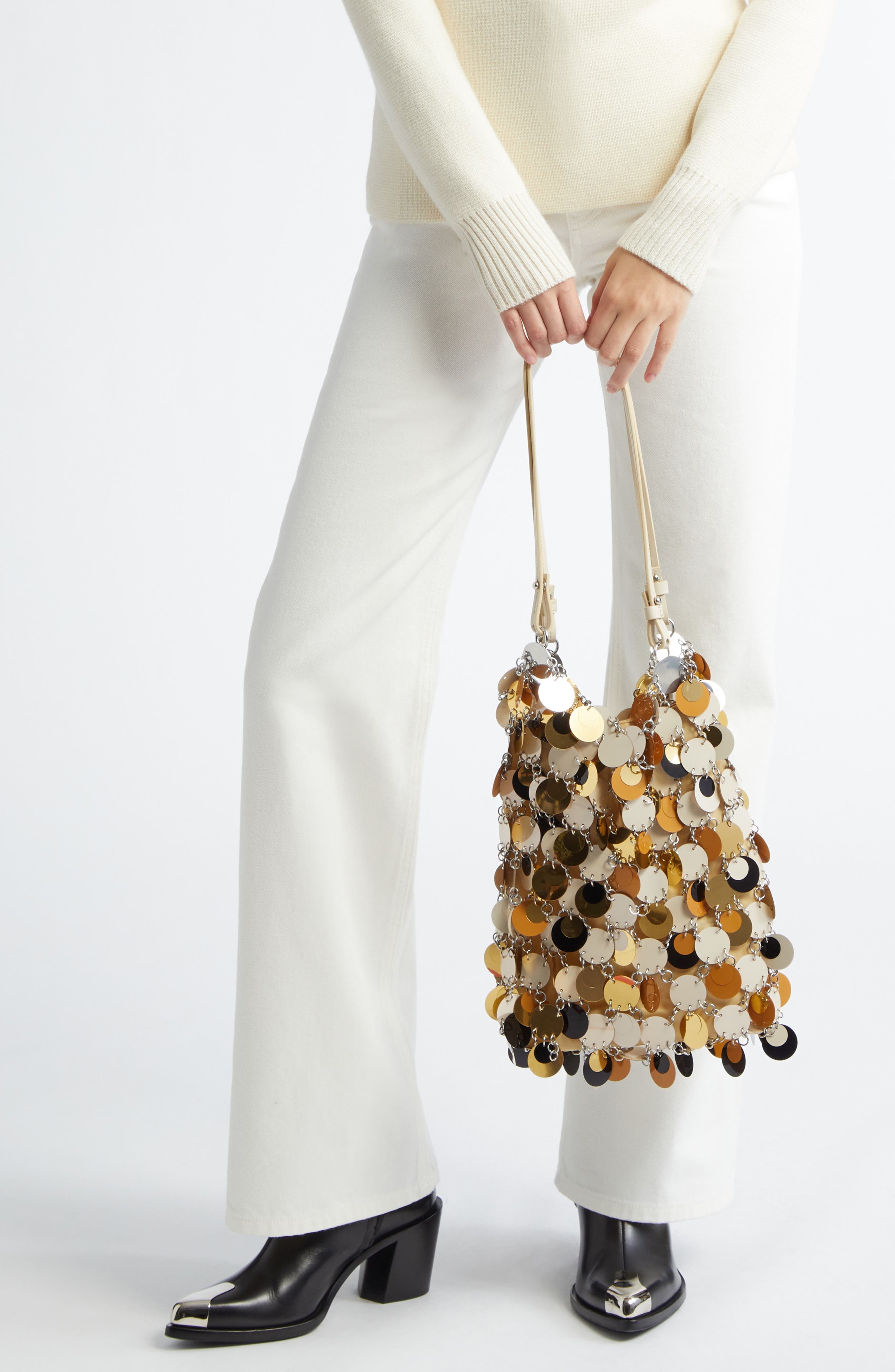 Rabanne Multi Disc Shoulder Bag in Guepard /Silver at Nordstrom - 2