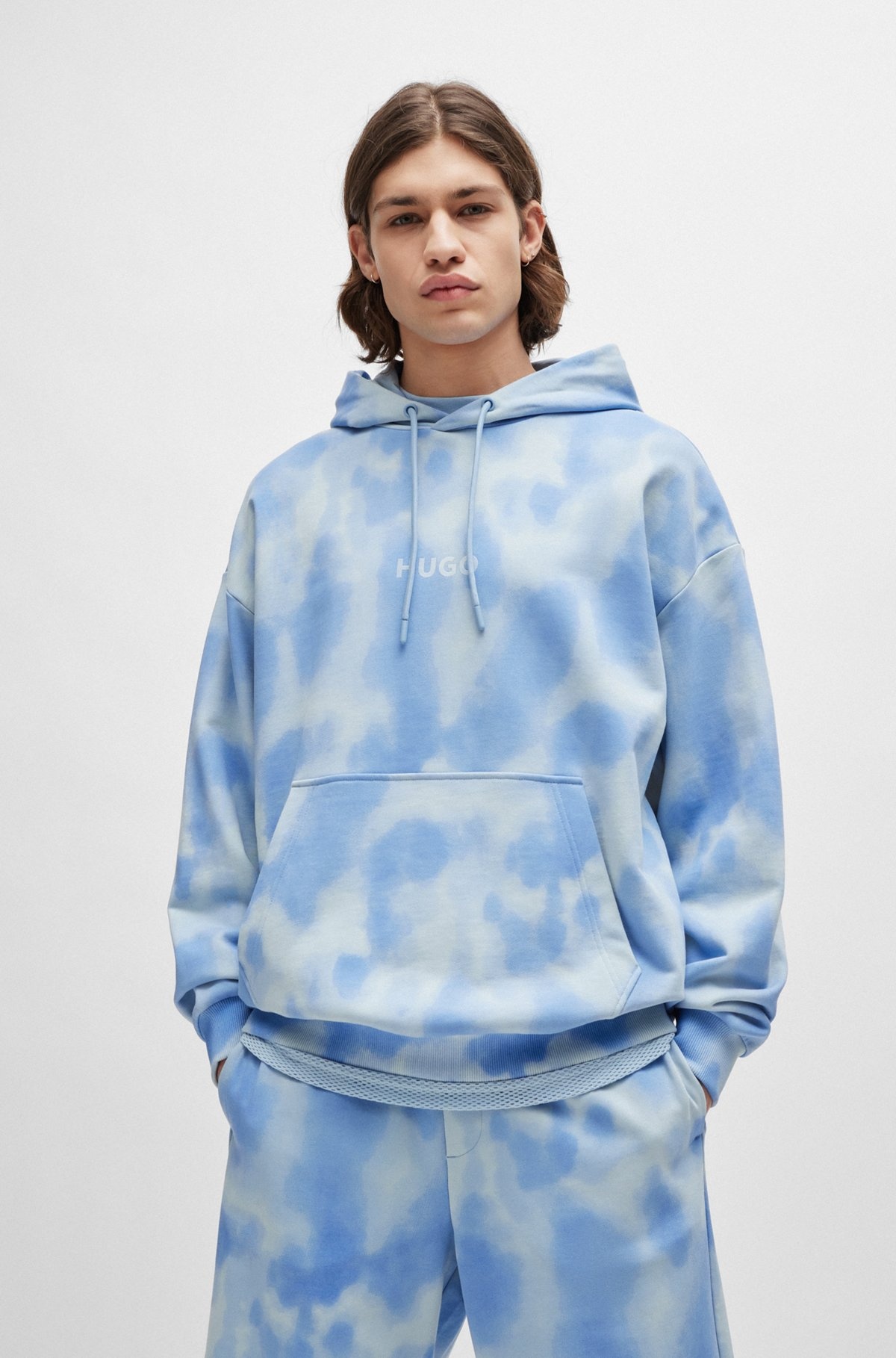 OVERSIZE-FIT HOODIE IN COTTON WITH SEASONAL PRINT - 2