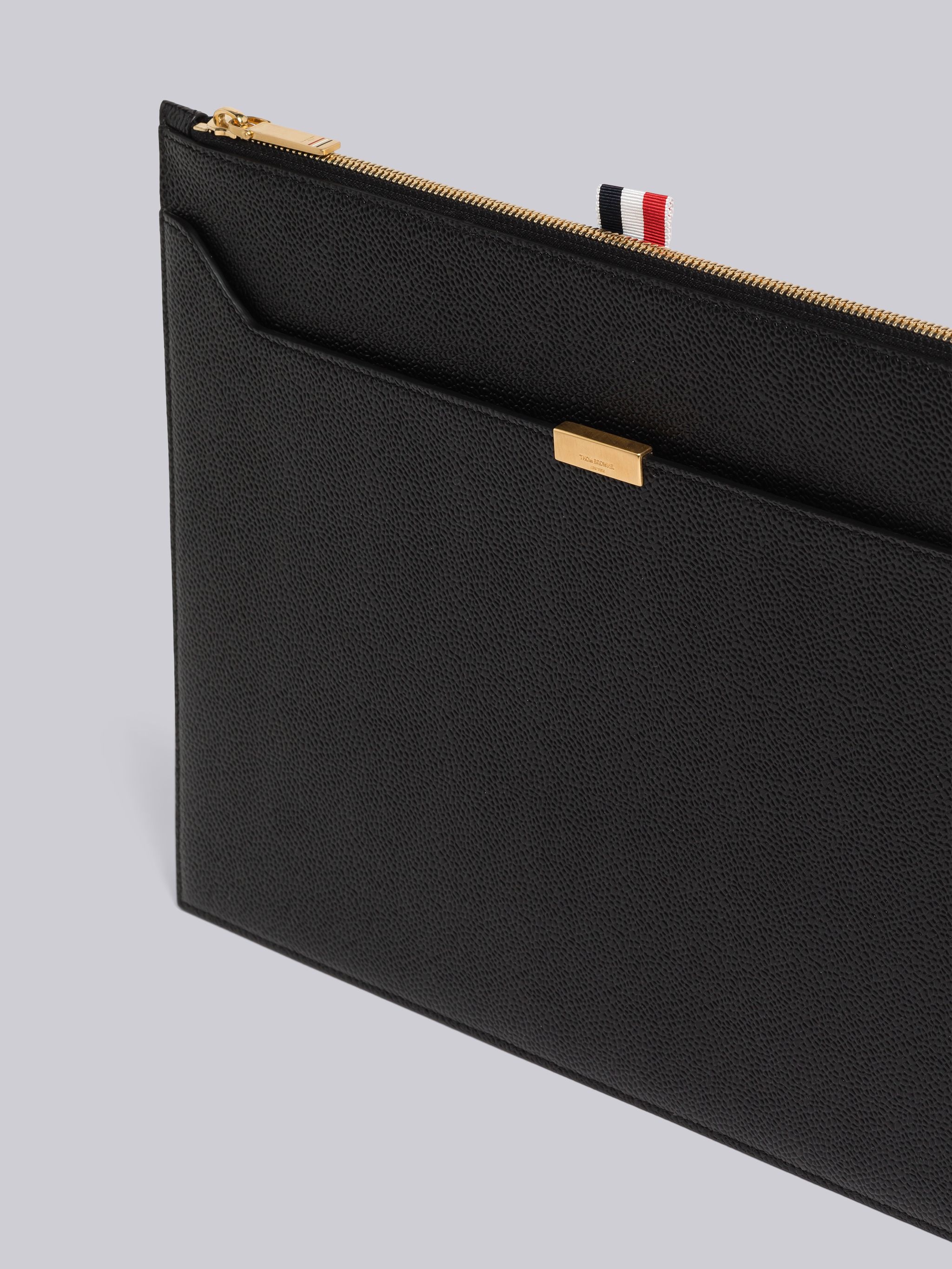 Pebble Grain Leather Lock Medium Document Holder - 2