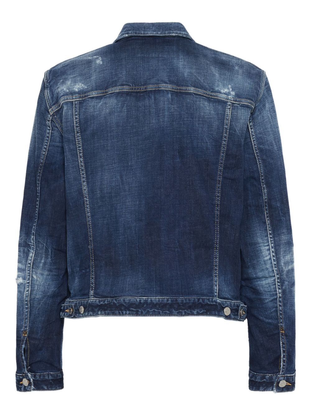 distressed denim jacket - 2