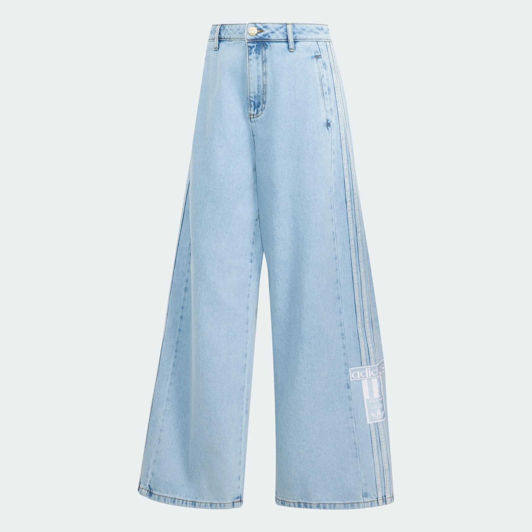 ADIBREAK MID-RISE WIDE-LEG DENIM PANTS - 1