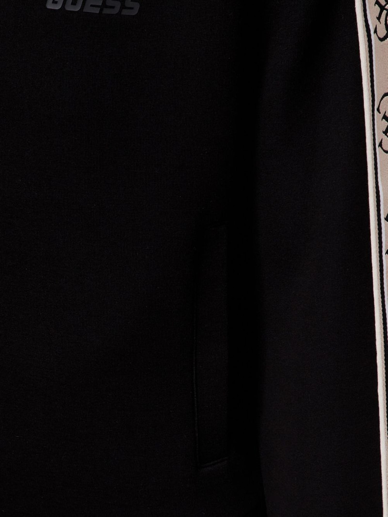 logo-tape zip-up sweatshirt 4