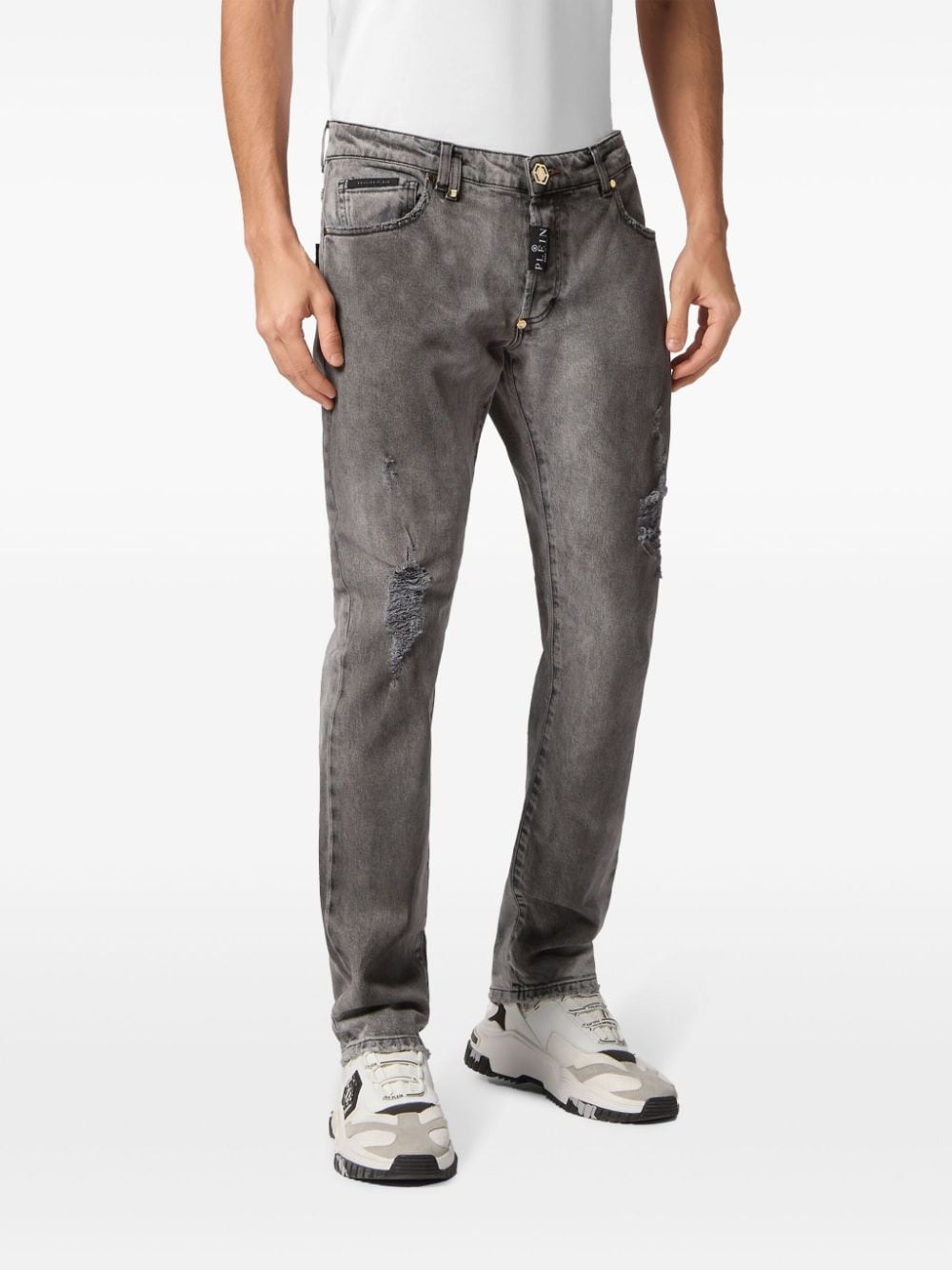 low-rise straight-leg jeans - 4