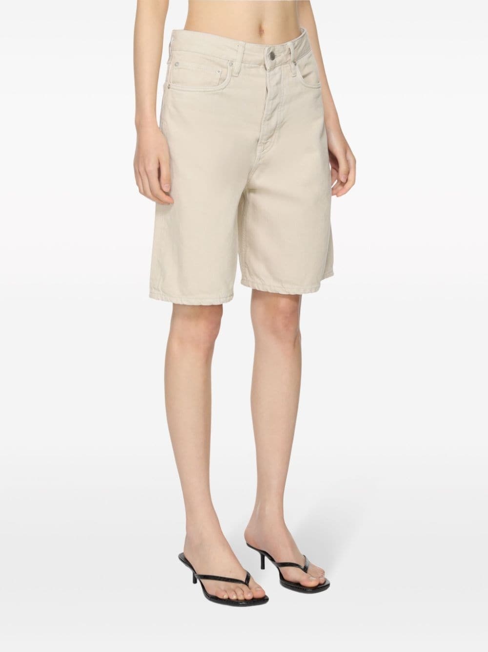 logo-patch cotton-blend shorts - 3