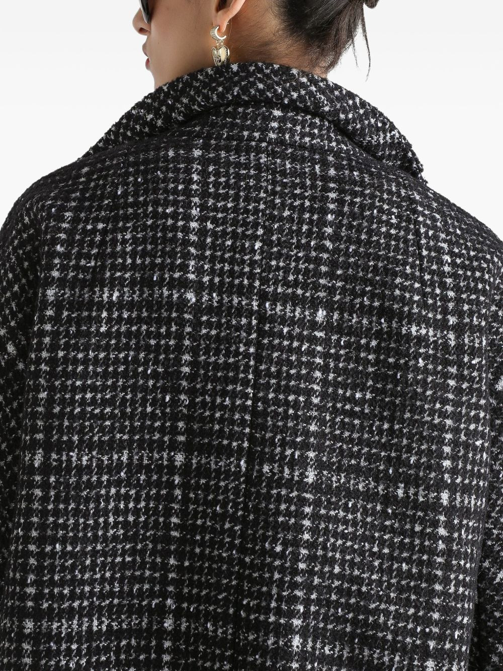 check-pattern double-breasted jacket - 5