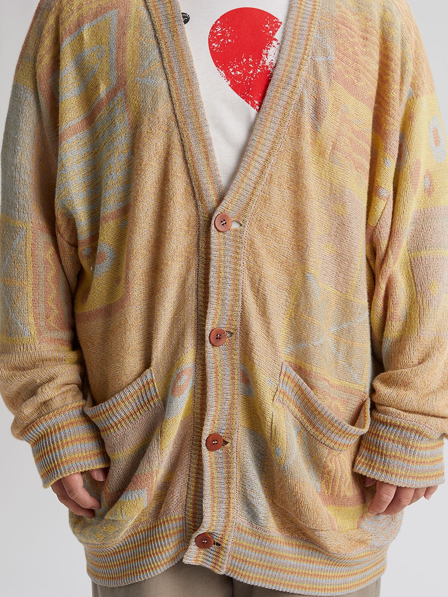 Grampa Jacquard Cardigan Light Combo - 3