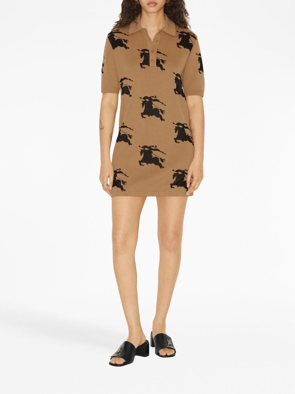 EKD-print jacquard shirt dress - 2